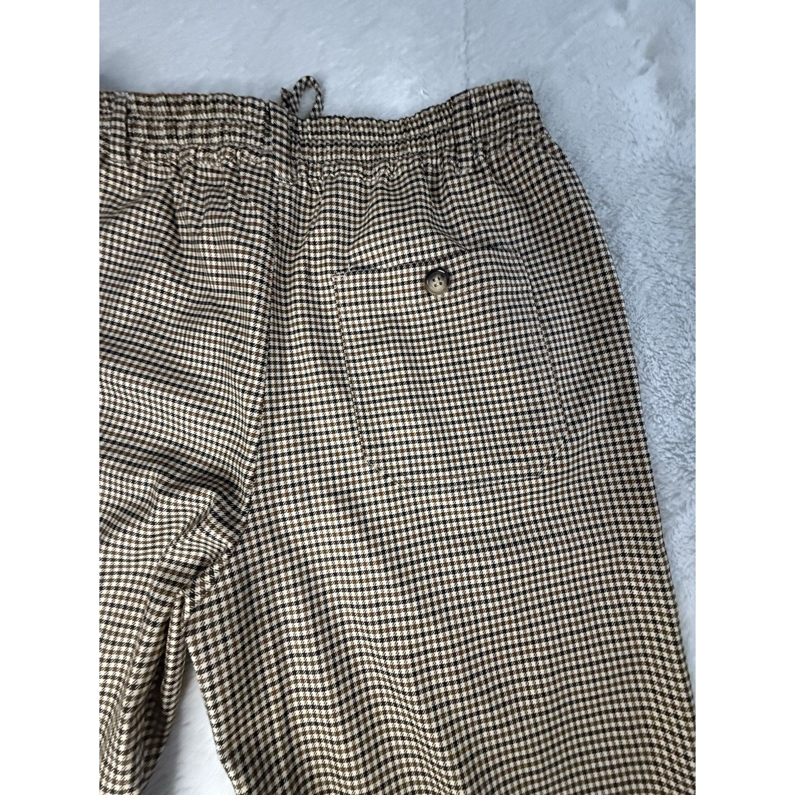 NWT Maeve Anthropologie Petites Houndstooth Wide Leg Pants Trousers Small image 8