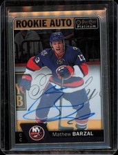 2016-17 O-Pee-Chee Platinum #R-BA Mathew Barzal Rookie-Autographs