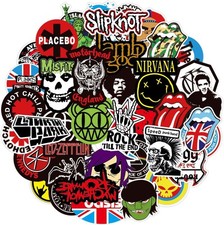 100 Stück Rock Band Punk Aufkleber, Classic Rock Sticker Pack für Erwachsene Coo