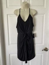 NWT Boston Proper Sexy Little Black Dress Sleeveless V Neck Midi Cocktail Sz S
