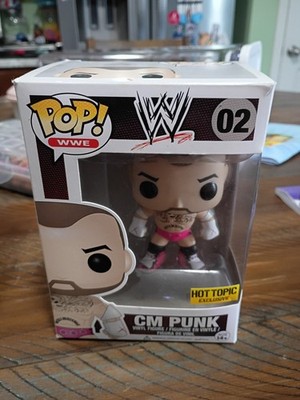 Funko Pop WWE cm Punk Pink Trunks Hot Topic Exclusive, Loose Fit