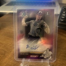 2017 Bowman Draft #CDA-BH Blake Hunt Chrome Autograph Purple Refractor #/250
