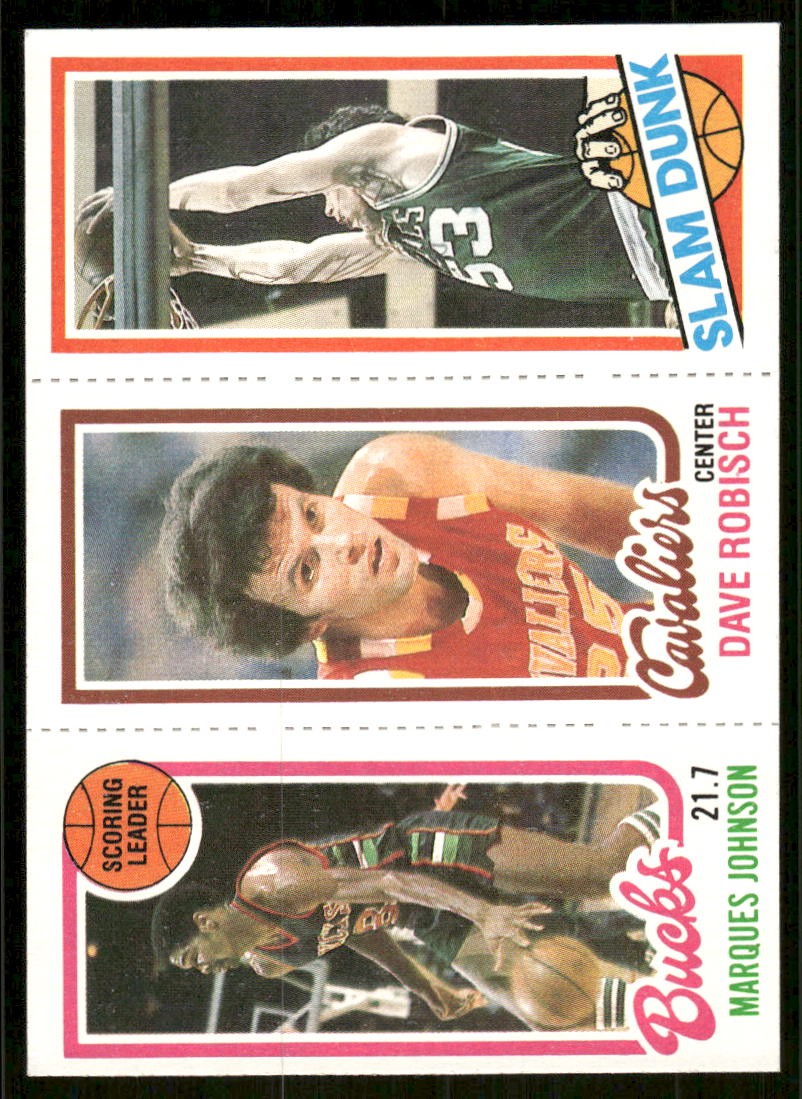 Marques Johnson / Dave Robisch / Rick Robey #57 / 143 / 254 Basketball Cards 1980 Topps trading card — raw and PSA graded price guide