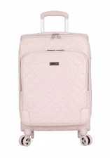Designer Carry-On Luggage with Spinner Wheels for Women, Expandable Softside ...
