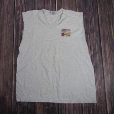 Nassau Candy Shirt Mens Extra Large Gray Team Player Sleeveless Cutoff Tee XL