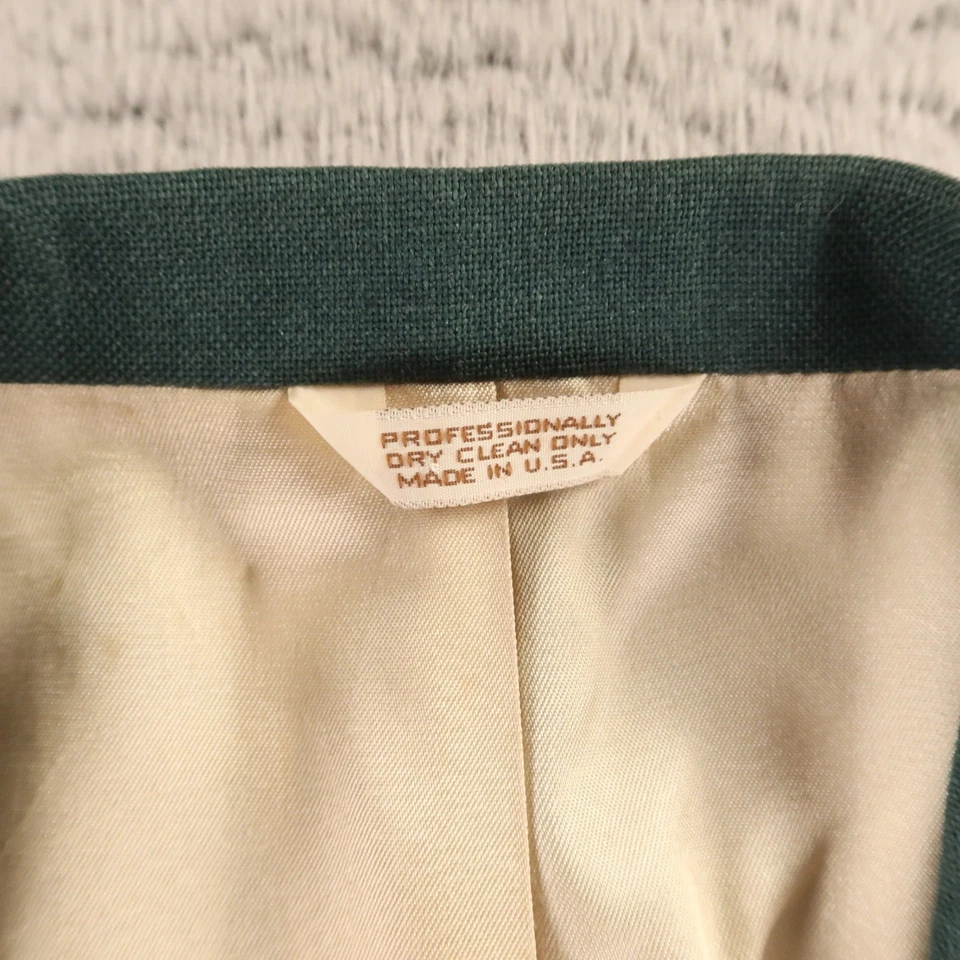 Chaqueta de Colección Hopsack XL XLT 46L Verde Cresta Botones Hecha en EE. UU. Clásica EE. UU. Foto 3 de 4