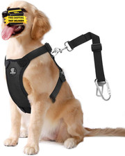 Dog Seat Belt, Safety Vest Dog Car Harness with Adjustable Buckle Dog Seat Belt
