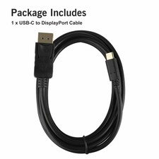 6FT/1.8M USB-C Type C to DisplayPort DP M/M Adapter Cable Line 4K 60Hz