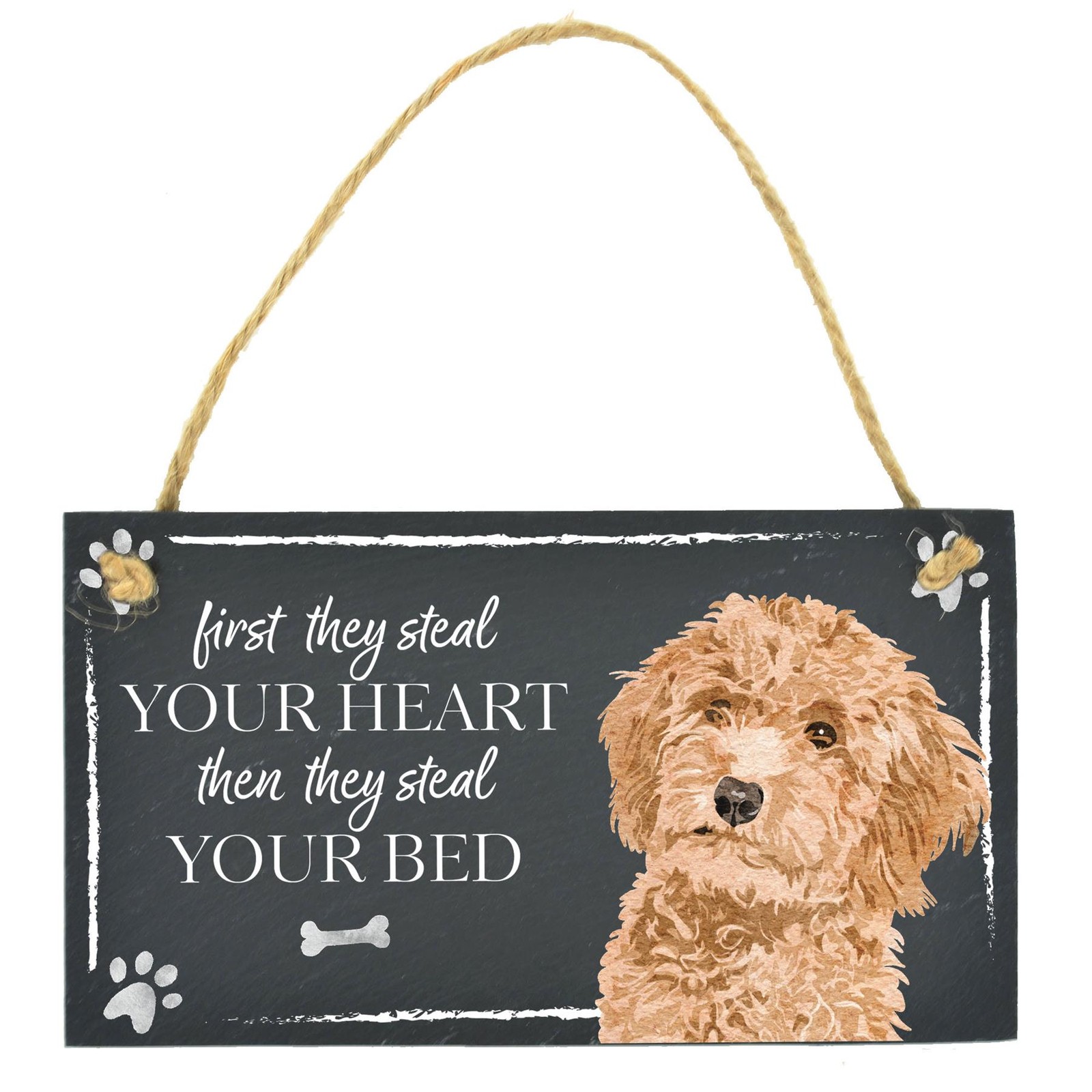 Cockapoo Dog Decorative Gift Dog Lover Slate Rectangle Hanging Plaque