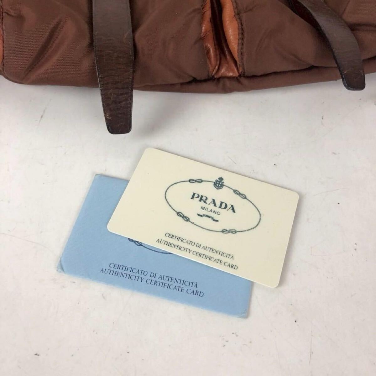 PRADA Backpack Nylon Brown Brand Brand Bag  Standard Casual Daily Travel Large C thumbnail 9