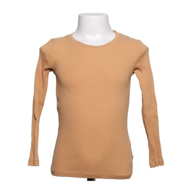 Lindex, Langarmshirt, Größe: 110, Beige, Baumwolle/Elasthan, Einfarbig #wOz