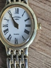 Vintage Rotary Women's Gold-Tone Quartz  Wristwatch. New Battery Fitted.