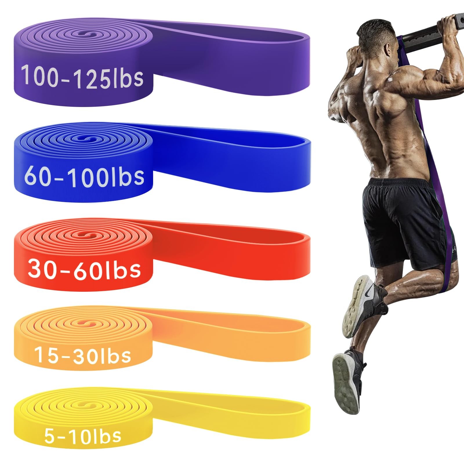 Pull Up Assistance Resistance Bands Exercise Set