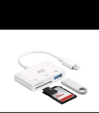 SD-Kartenleser für iPhone und iPad, 3-in-1 SpeicherkartenleserAdapter mit USB-A
