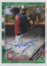 2019 Bowman Chrome HTA Green Atomic Refractor 94/99 Sam Hentges Auto n0c