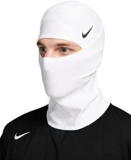 Nike Pro Hyperwarm Hood Therma Fit Unisex White Ski Mask Football