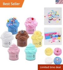 Cake Butter Slime Kits - 7 Non-Sticky 60 mL Jars for Creative Play  Relaxation