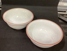 2 Dansk Tapestries Damask Red 5” Fruit Cereal Bowls Jack Le or Larsen Japan