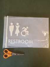 Unisex large restroom sign