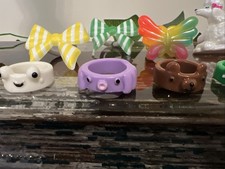 Lot: Adorable Vintage Kids Lucite Rings Animals  Bows Free Shipping
