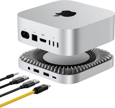 Aluminium Hub Stand Für Das Neue M4/M4 Pro Mac Mini (2024) Mit 40Gbps SSD