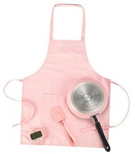Kids Junior Chef Cooking Essentials Set, 9.5" Pink Cookware