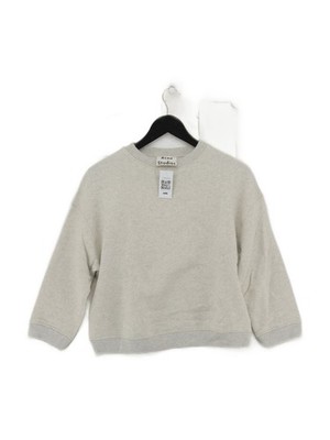 Acne Studios Damen Hoodie XS Grau Wolle mit Baumwolle, Nylon, Polyamid Pullover