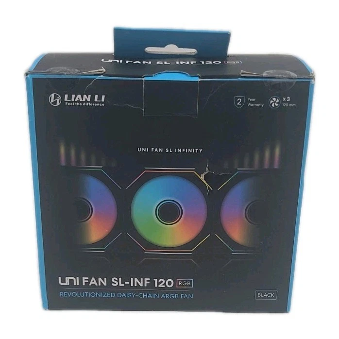 LIAN LI UNI FAN SL INFINITY 120 RGB BLACK  UF-SLIN120-3B/ Brand New Sealed - Image 4 of 4