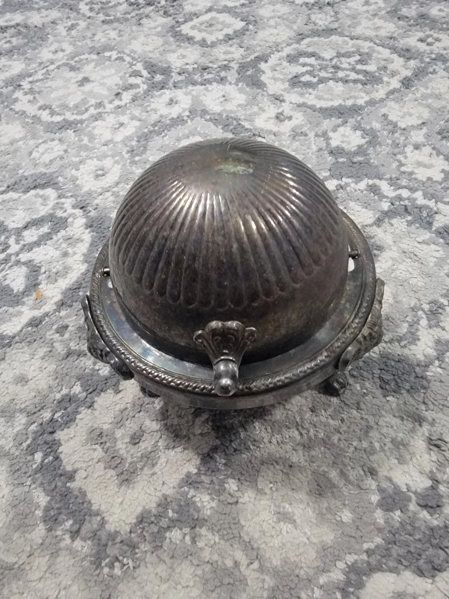 FB Rogers Silver Coin Antique US Silver-Plated Butter Dishes for