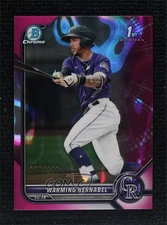 2022 Bowman Chrome Prospects Fuchsia Lava Refractor /199 Warming Bernabel
