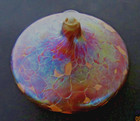New Mount St Helena's Ash Art Iridescent Round Glass Oil Lamp w Wick 4" x 3" — photo 2