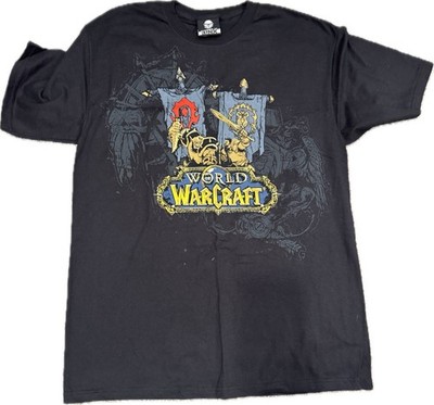 World of Warcraft Horde vs Alliance T Shirt Blizzard JINX Gaming Tee Adult M