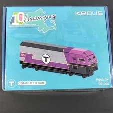 Keolis 10 Yr Anniv. Brick Loot Model Train Boston MBTA Locomotive Commuter Rail