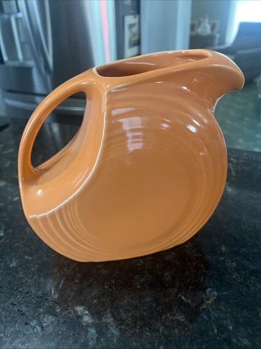 Homer Laughlin FIESTAWARE Large Tangerine Orange Disc Water Pitcher USA CLEAN