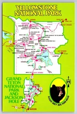 Postcard Yellowstone River Rustic Falls Golden Gate Op Osprey National Park