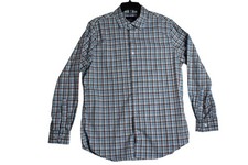 Daniel Hechter L/S Blue Plaid Button Down Shirt Mens Large