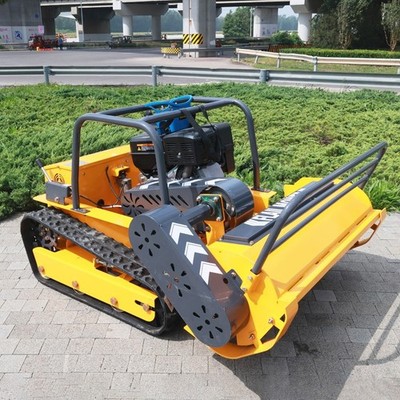Flail Mower Remote Control Lawn Mower With Tracks Gas Powered Free Shipping