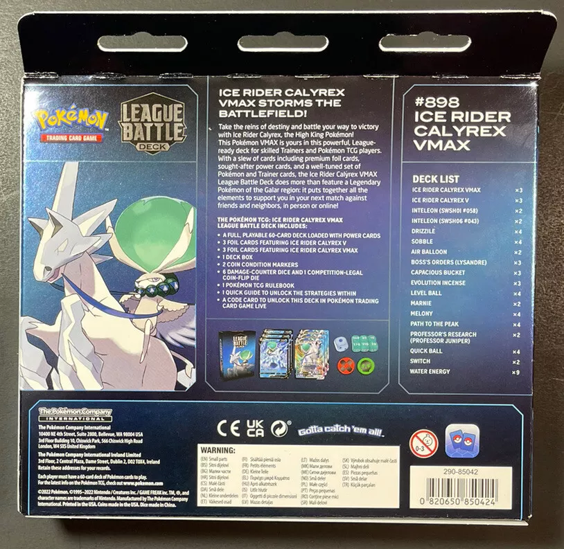 Pokemon TCG: League Battle Deck - Ice Rider Calyrex VMAX, Card Games