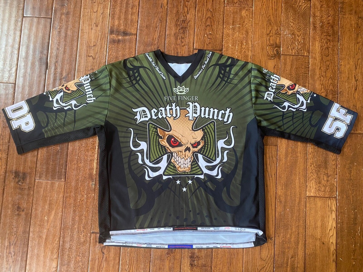 Five Finger Death Punch Jersey Shirt 5FDP FFDP Green War is the
