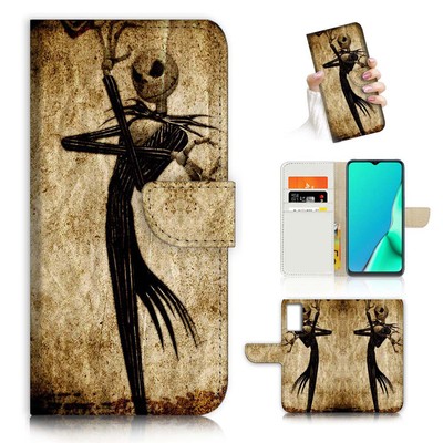 ( For Oppo Reno 8 Pro 5G ) Wallet Flip Case Cover AJ23248 Christmas Nightmare
