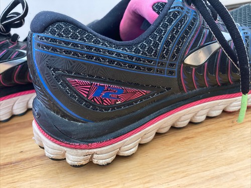 Brooks Glycerin 12 Black Pink Running Walking Shoes 1201601B057 Womens Size 9 B - Picture 9 of 12