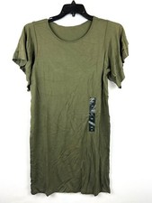 Lucky Brand Womens Ruffle Sleeve Dress Green Small