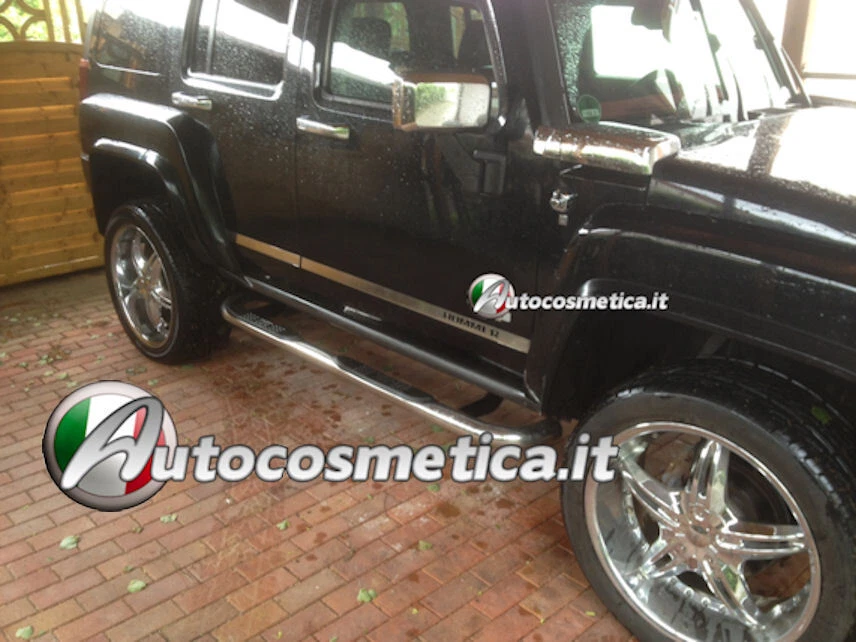 Modanature 4 porte laterali in acciaio cromo per Hummer Hummer H3 2005-2010,. - Imagen 2 de 3