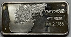 1974 HAMILTON MINT GEORGIA 4TH STATE - 1oz .999 SILVER ART BAR #4801 Ships Free