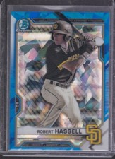 2021 Bowman Chrome SAPPHIRE #BCP-120 Robert Hassell San Diego Padres