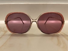 VINTAGE GUCCI PURPLE SUN GLASSES GG PINK METAL AND ACETATE FRAMES
