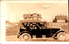 VTG Photo Beautiful Women, Model T, Convertible, Sherwin Williams Ad Sign