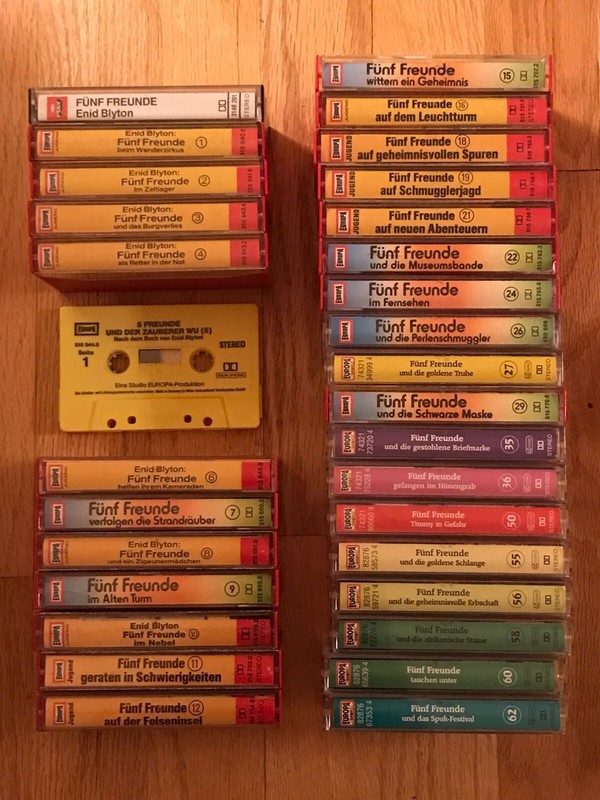 “Fünf Freunde” by Enid Blyton collection, 31 cassette tapes, German