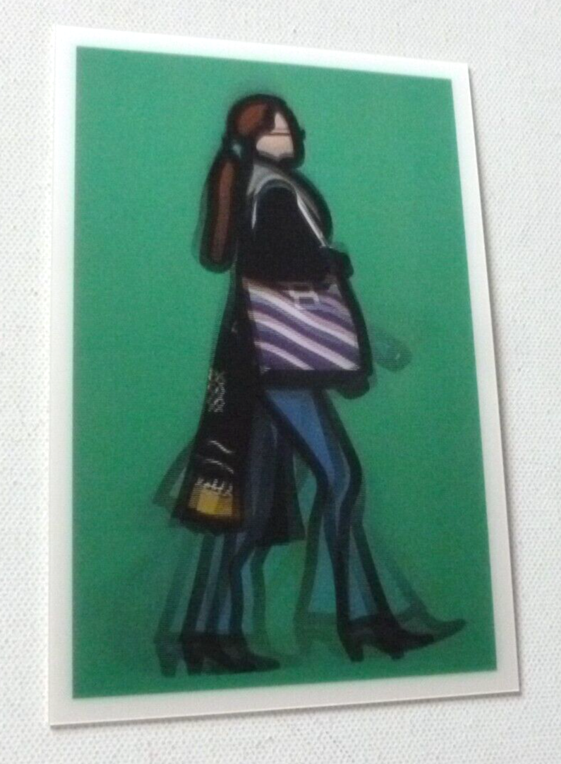 JULIAN OPIE Musician 2014 LENTICULAR ART EXHIBITION POSTCARD 3D