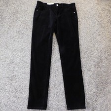 Pilcro and the Letterpress Serif Black Velvet Pants Womens No 28 Mid Rise Skinny